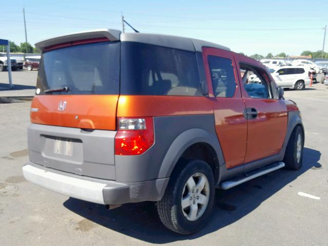 5J6YH28544L013792 - 2004 HONDA ELEMENT EX ORANGE photo 4