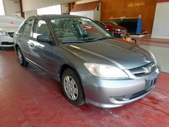 1HGES16385L010306 - 2005 HONDA CIVIC DX V GRAY photo 1