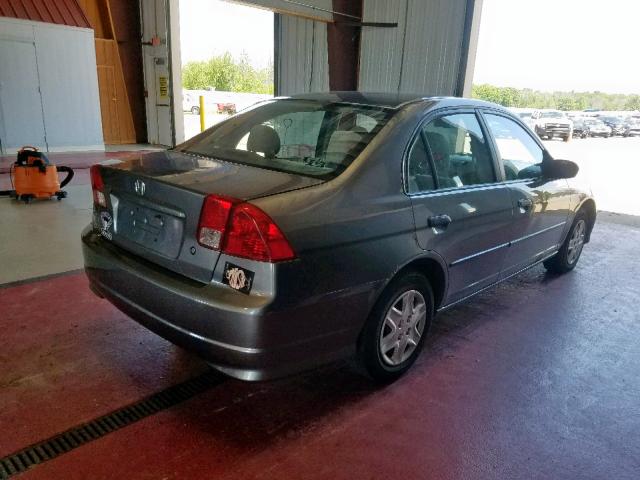 1HGES16385L010306 - 2005 HONDA CIVIC DX V GRAY photo 4