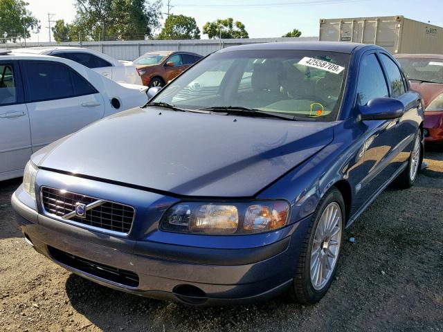 YV1RS58D522170443 - 2002 VOLVO S60 2.4T BLUE photo 2