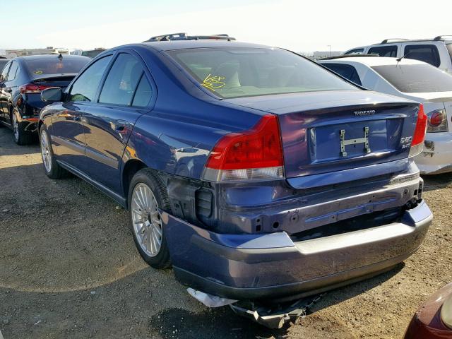 YV1RS58D522170443 - 2002 VOLVO S60 2.4T BLUE photo 3