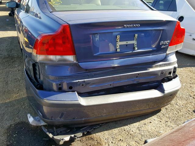 YV1RS58D522170443 - 2002 VOLVO S60 2.4T BLUE photo 9