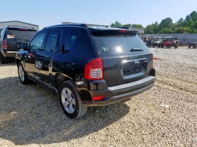 1C4NJCBA6CD503488 - 2012 JEEP COMPASS BLACK photo 3