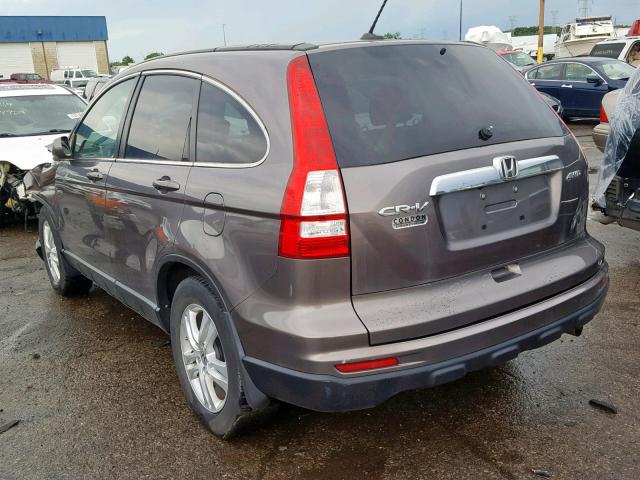 5J6RE4H76BL063343 - 2011 HONDA CR-V EXL GRAY photo 3