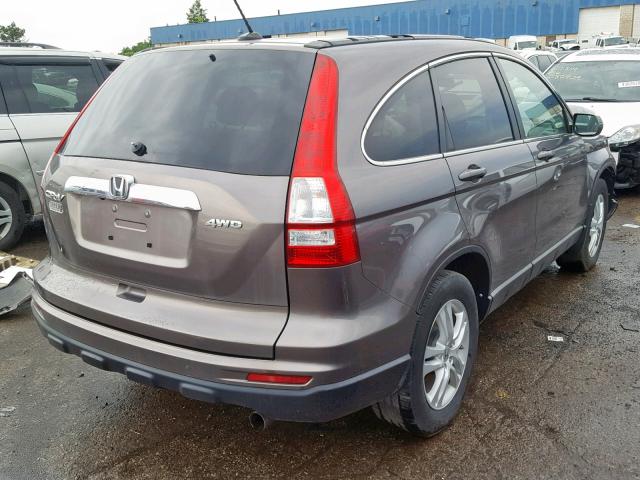 5J6RE4H76BL063343 - 2011 HONDA CR-V EXL GRAY photo 4