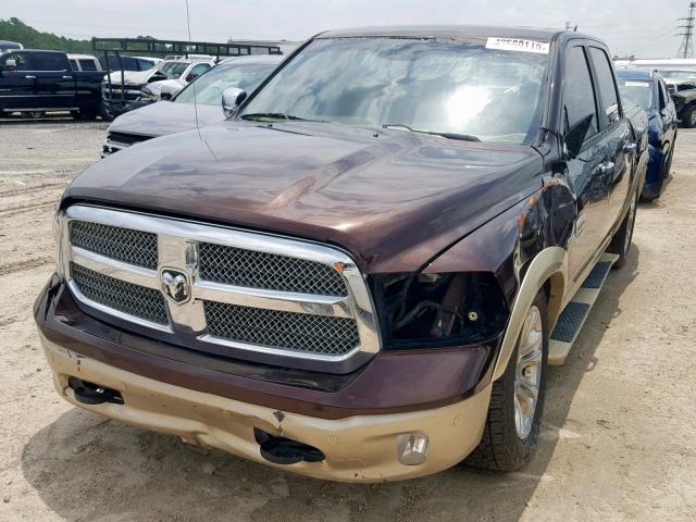 1C6RR7PT0ES280799 - 2014 RAM 1500 LONGH BROWN photo 2