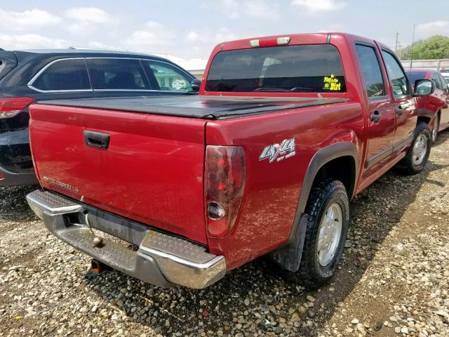 1GCDT136758185011 - 2005 CHEVROLET COLORADO MAROON photo 4