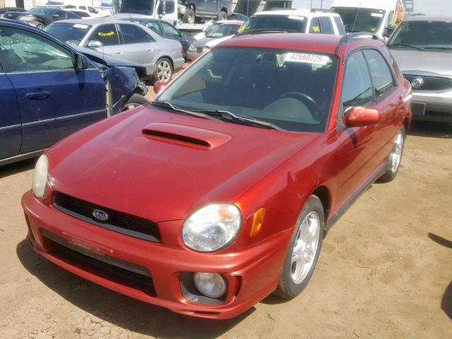 JF1GG29622H801665 - 2002 SUBARU IMPREZA WR RED photo 2