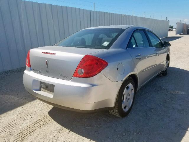 1G2ZF57B984271612 - 2008 PONTIAC G6 VALUE L SILVER photo 4