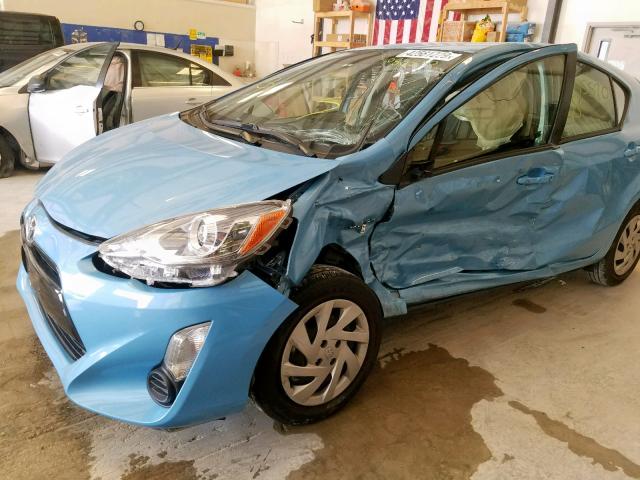 JTDKDTB35F1088830 - 2015 TOYOTA PRIUS C BLUE photo 9