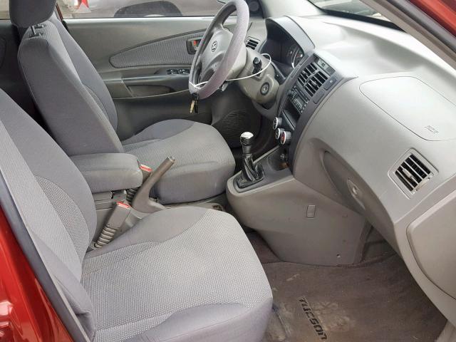 KM8JM12B06U478719 - 2006 HYUNDAI TUCSON GL RED photo 5