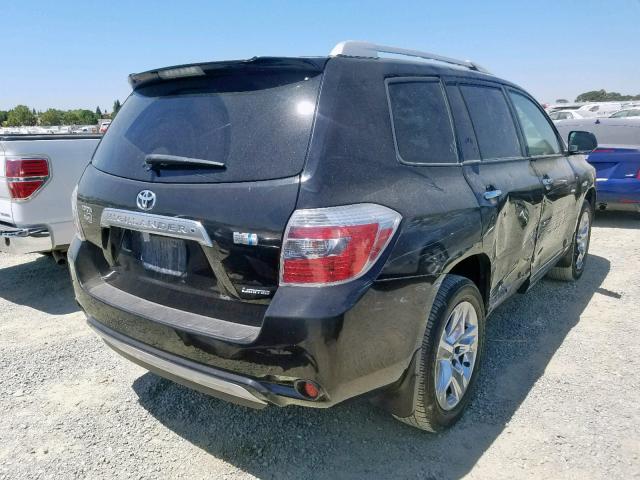 JTEEW44A782013211 - 2008 TOYOTA HIGHLANDER BLACK photo 4