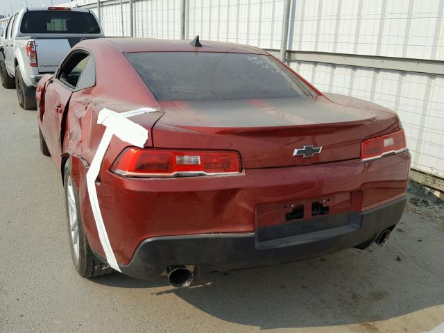 2G1FE1E32E9268364 - 2014 CHEVROLET CAMARO LS RED photo 3