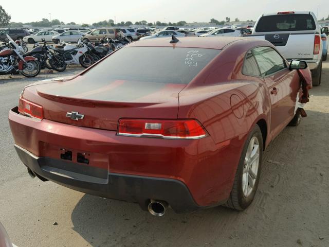 2G1FE1E32E9268364 - 2014 CHEVROLET CAMARO LS RED photo 4