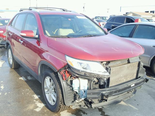 5XYKT4A6XEG443784 - 2014 KIA SORENTO LX RED photo 1