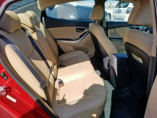 KMHDH4AE4DU563431 - 2013 HYUNDAI ELANTRA RED photo 6