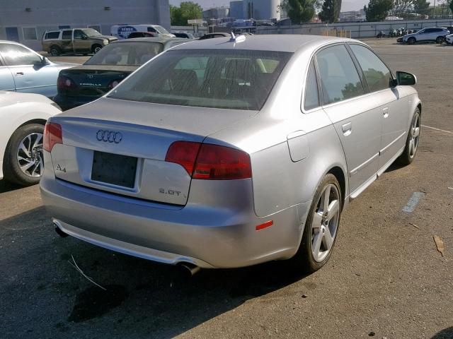 WAUEF78E46A190771 - 2006 AUDI A4 S-LINE SILVER photo 4