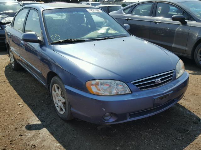 KNAFB121235295350 - 2003 KIA SPECTRA BA BLUE photo 1