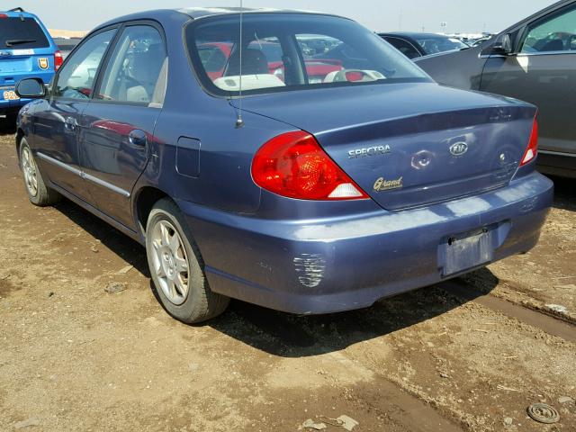 KNAFB121235295350 - 2003 KIA SPECTRA BA BLUE photo 3