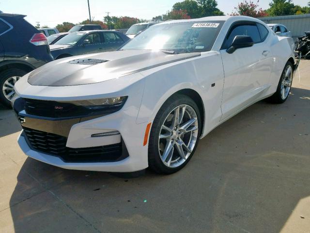 1G1FH1R71K0116876 - 2019 CHEVROLET CAMARO SS WHITE photo 2