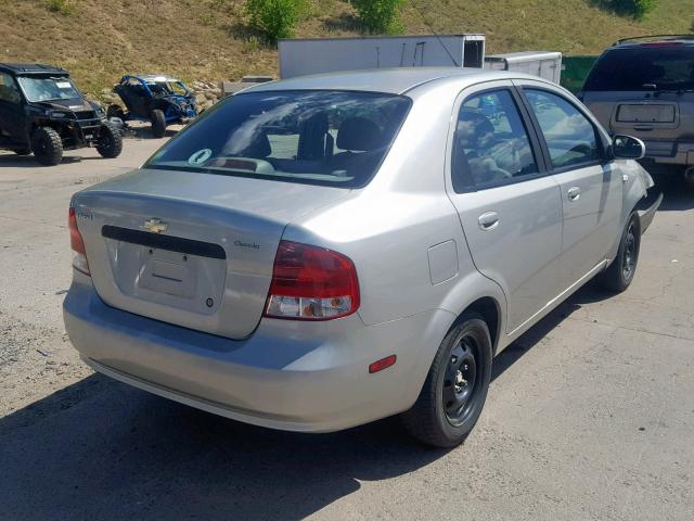 KL1TD52615B450050 - 2005 CHEVROLET AVEO BASE ვერცხლისფერი ფოტო 4