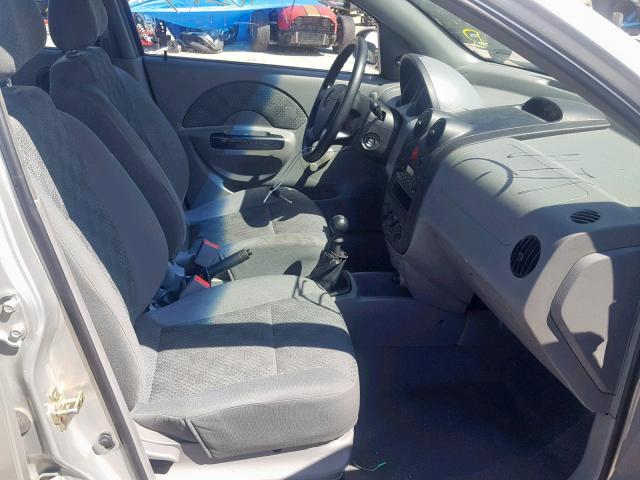 KL1TD52615B450050 - 2005 CHEVROLET AVEO BASE ვერცხლისფერი ფოტო 5