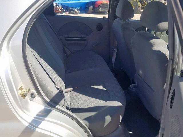KL1TD52615B450050 - 2005 CHEVROLET AVEO BASE ვერცხლისფერი ფოტო 6