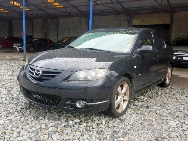 JM1BK123651248920 - 2005 MAZDA 3 S BLACK photo 2