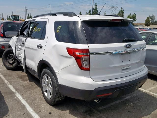 1FM5K7B82DGC29901 - 2013 FORD EXPLORER WHITE photo 3