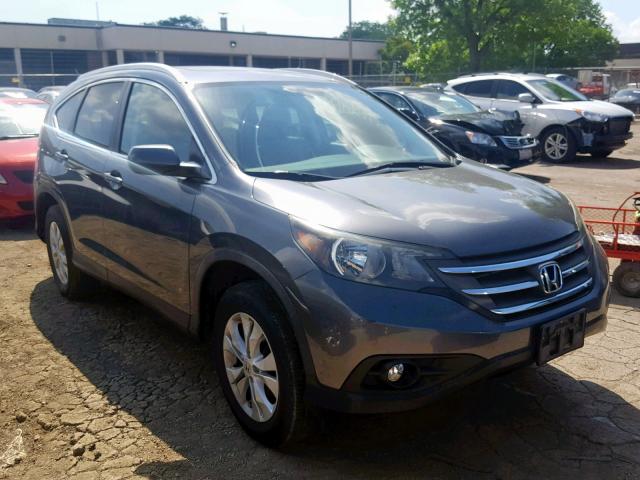 2HKRM4H77DH625587 - 2013 HONDA CR-V EXL GRAY photo 1