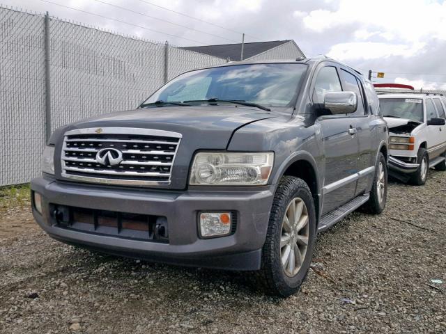 5N3AA08C18N908510 - 2008 INFINITI QX56 GRAY photo 2