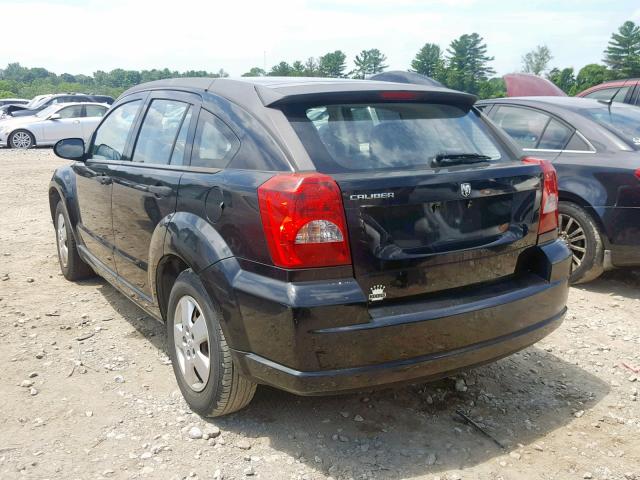 1B3HB28C57D220116 - 2007 DODGE CALIBER BLACK photo 3