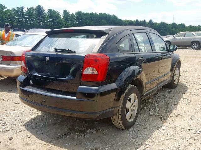 1B3HB28C57D220116 - 2007 DODGE CALIBER BLACK photo 4