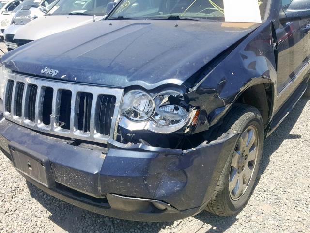 1J8HR58288C216032 - 2008 JEEP GRAND CHER BLUE photo 9