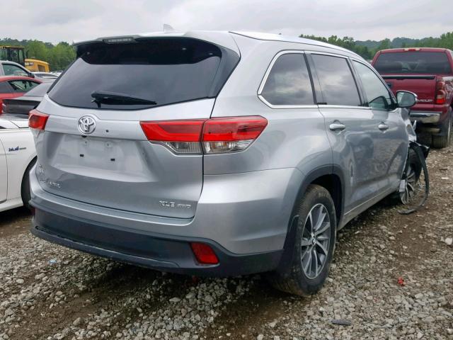 5TDJZRFH9HS361165 - 2017 TOYOTA HIGHLANDER SILVER photo 4