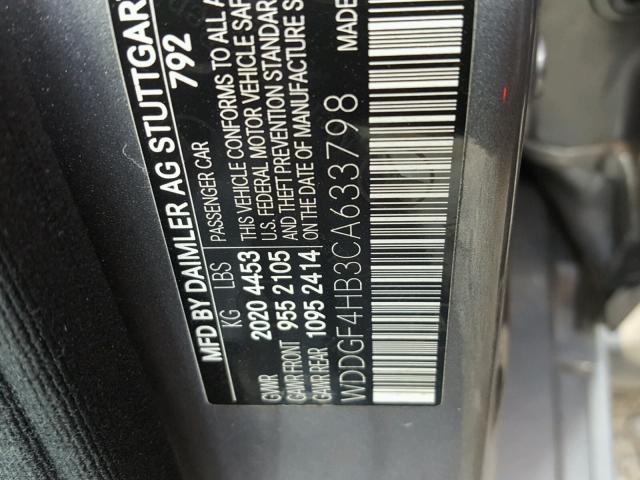 WDDGF4HB3CA633798 - 2012 MERCEDES-BENZ C 250 GRAY photo 10