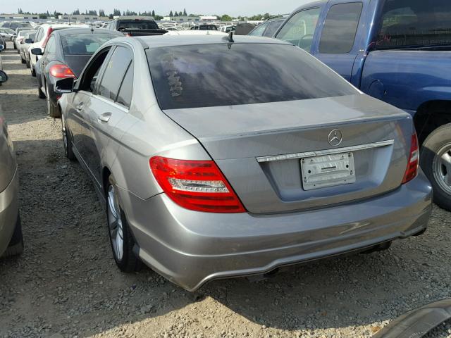 WDDGF4HB3CA633798 - 2012 MERCEDES-BENZ C 250 GRAY photo 3