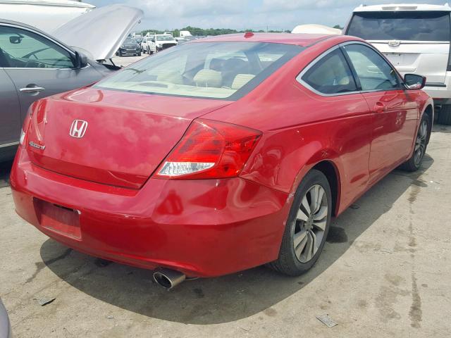 1HGCS1B80CA003139 - 2012 HONDA ACCORD EXL RED photo 4