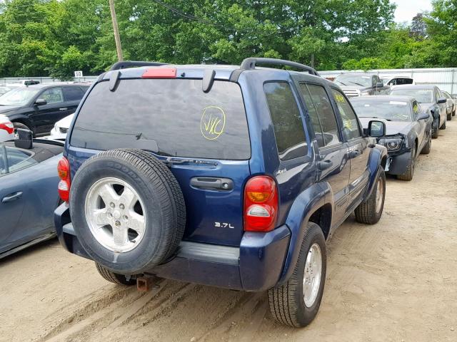 1J4GL58K02W176761 - 2002 JEEP LIBERTY LI BLUE photo 4