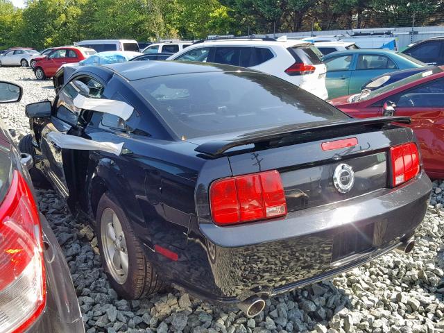 1ZVHT82H685191382 - 2008 FORD MUSTANG GT BLACK photo 3