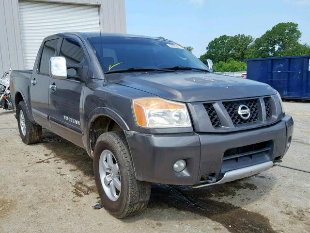 1N6AA0ECXBN317596 - 2011 NISSAN TITAN S GRAY photo 1