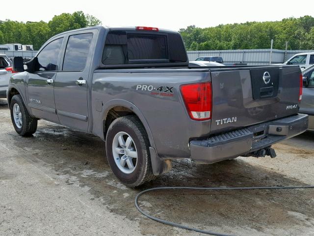 1N6AA0ECXBN317596 - 2011 NISSAN TITAN S GRAY photo 3