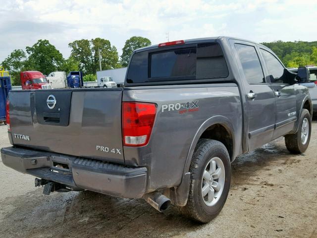 1N6AA0ECXBN317596 - 2011 NISSAN TITAN S GRAY photo 4