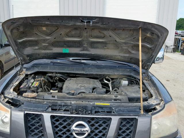 1N6AA0ECXBN317596 - 2011 NISSAN TITAN S GRAY photo 7