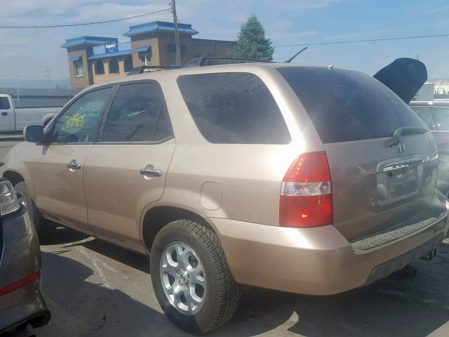 2HNYD186X2H542320 - 2002 ACURA MDX TOURIN GOLD photo 3