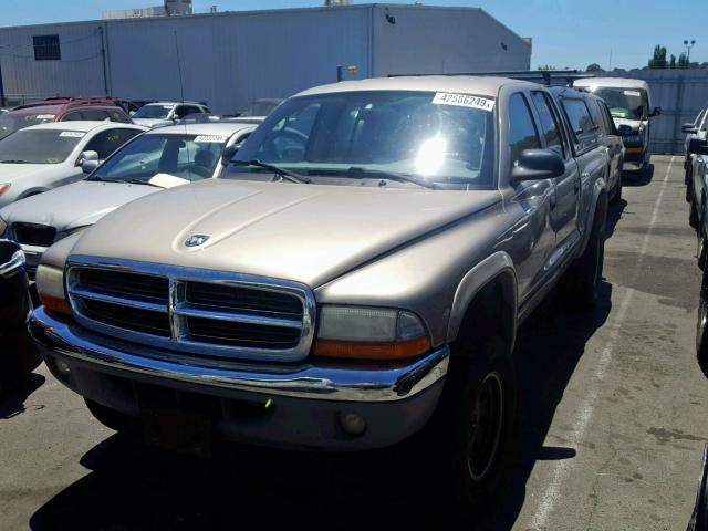 1D7HG48K14S774401 - 2004 DODGE DAKOTA QUA BROWN photo 2