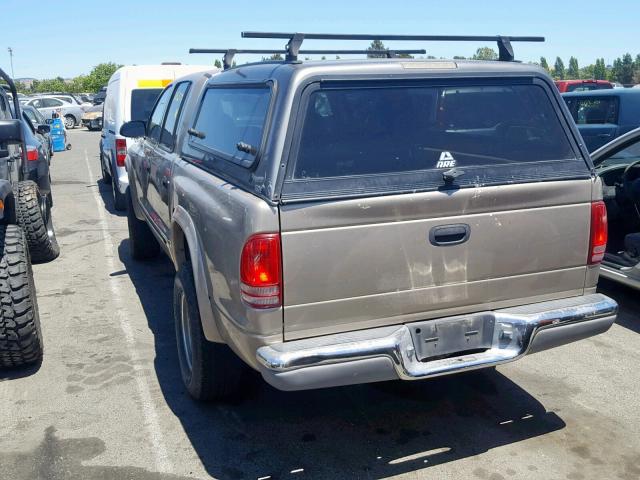 1D7HG48K14S774401 - 2004 DODGE DAKOTA QUA BROWN photo 3