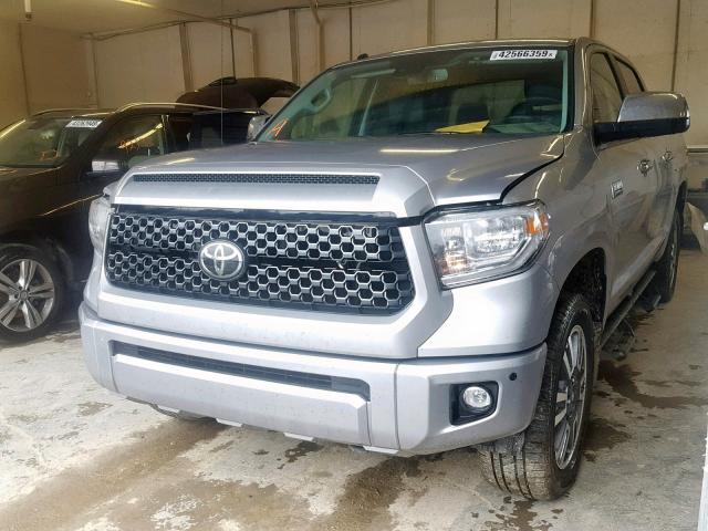 5TFAY5F12KX786629 - 2019 TOYOTA TUNDRA CRE SILVER photo 2