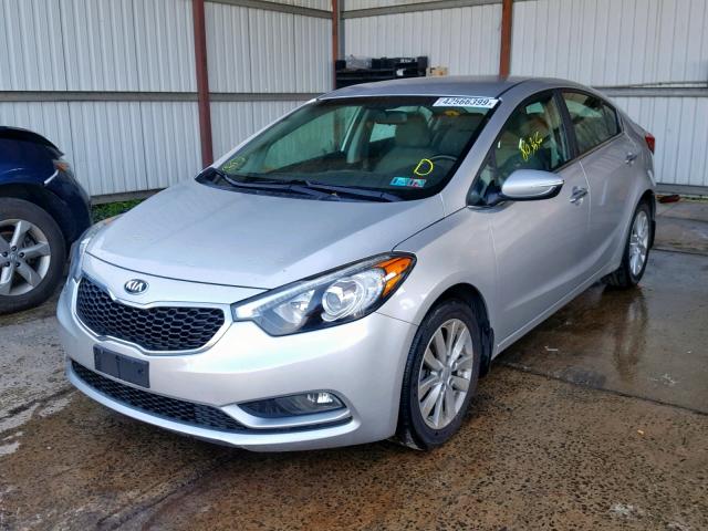 KNAFX4A88E5119407 - 2014 KIA FORTE EX SILVER photo 2