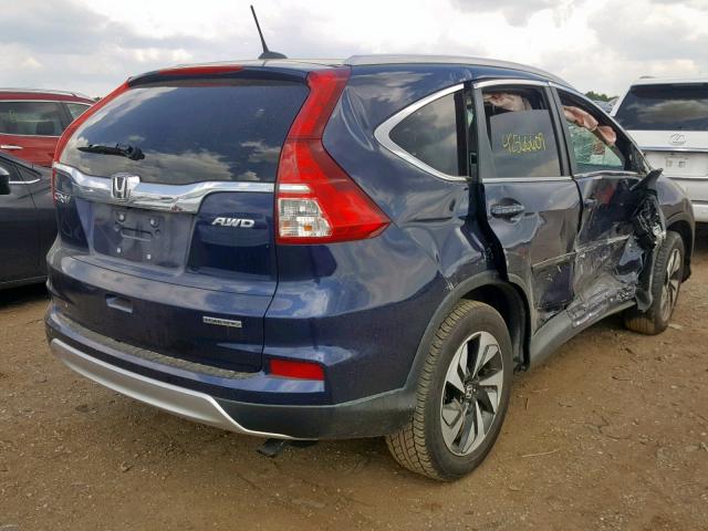 5J6RM4H90GL126478 - 2016 HONDA CR-V TOURI BLUE photo 4